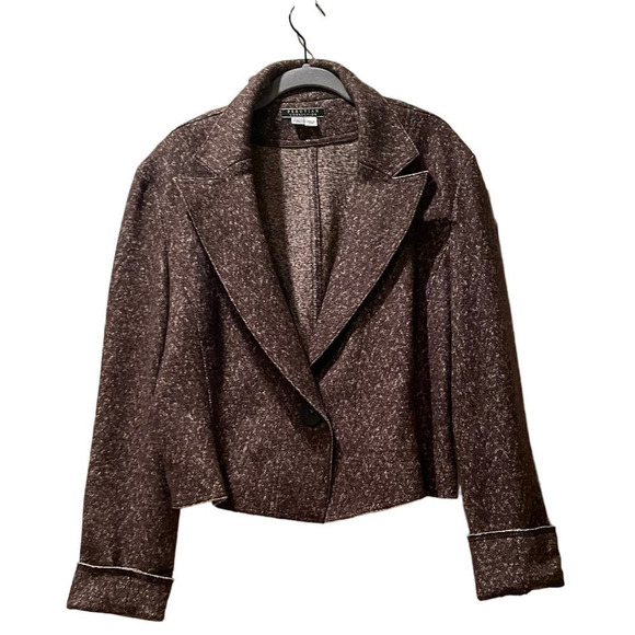 Peruvian Connection Brown Sweater Blazer - Picture 1 of 7